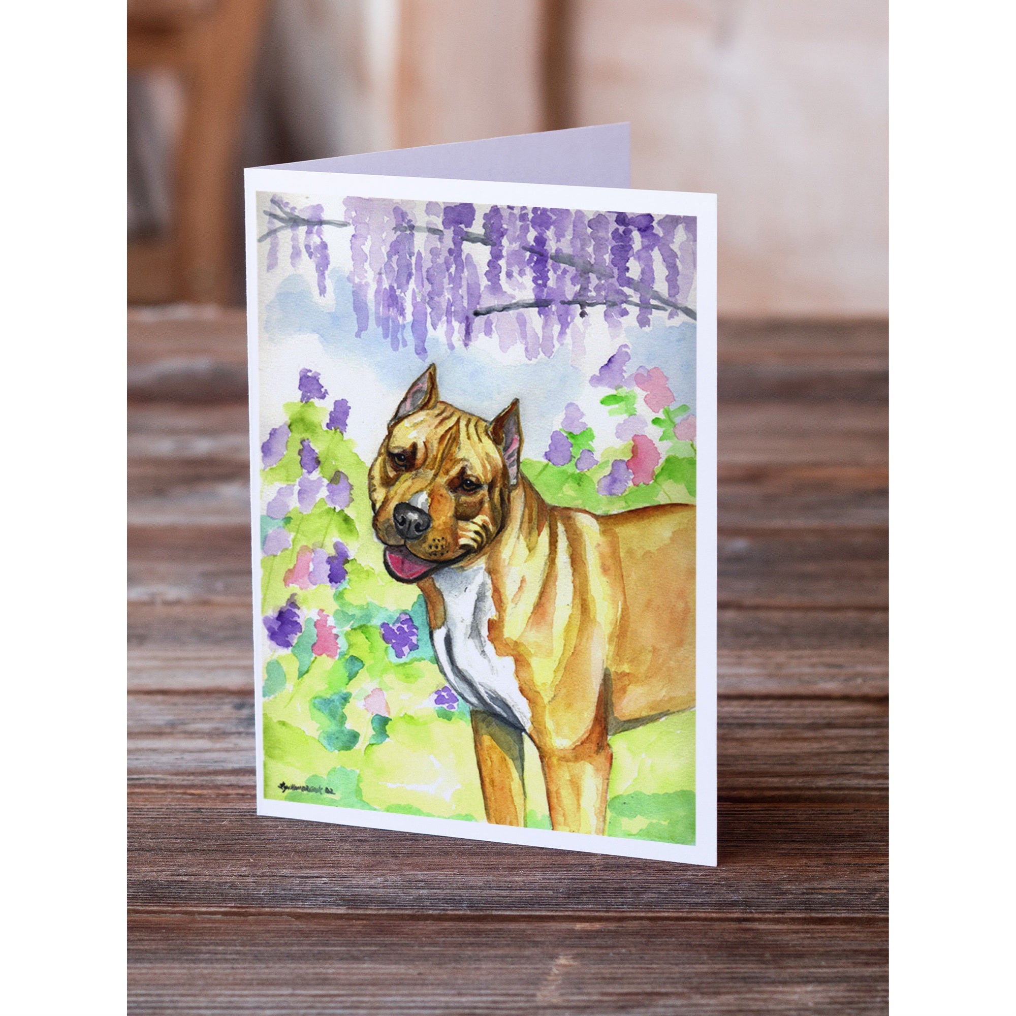 Pit Bull Greeting Cards And Envelopes Pack Of 8