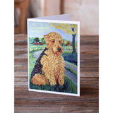 Airedale Terrier Greeting Cards And Envelopes Pack Of 8