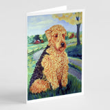 Airedale Terrier Greeting Cards And Envelopes Pack Of 8