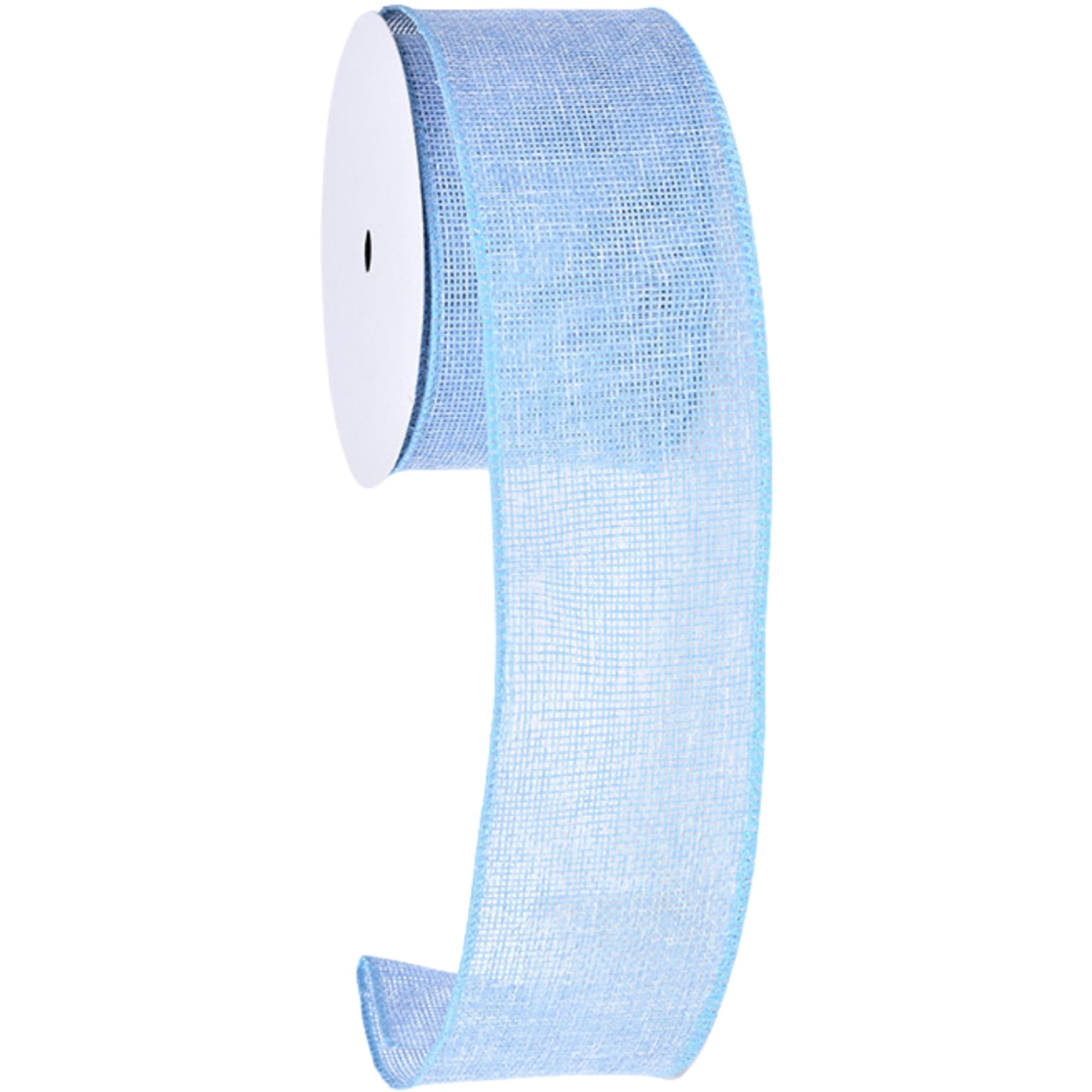 Meseey Natural Burlap Wired Edge Ribbon 2.5 Inch x 10 Yards Solid Rustic Wedding Jute Ribbon for DIY Projects, Gift Wrapping, Wr