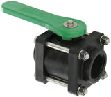 Green Leaf V150FP Polypropylene Bolted Ball Valve, Full Port, 1 1/2 NPT Female