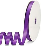 YEQIN Double Face Purple Satin Ribbon Satin 1/2 inch x Continuous 50 Metres Polyester Ribbon for Gift Wrapping Weddings Party Ha