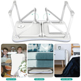 Fayquaze Laptop Bed Desk, Portable Foldable Laptop Bed Table with USB Charge Port Storage Drawer and Cup Holder,Lap Desk Laptop