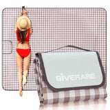 GIVERARE Picnic Beach Blanket Extra Large, XL Sandproof Waterproof Outdoor Camping Blankets 80x60in, Sand Free Oversized Mat, Qu