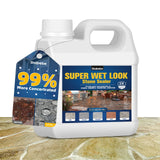 Super Wet Look Stone Sealer 32oz/946ml [2025 Upgarde]-Durable & Long-Lasting Protection, High Gloss Finish for Patios, Driveways