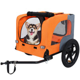 Aosute Pet Bike Trailer,Dog Bike Trailer for Small and Medium Pets,Up to 88 lbs Easy Folding Cart Frame Quick Release Wheels,Non