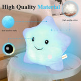 KAHEAUM Cute LED Night Light Up Throw Pillow Inserts Star Stuffed Animals Plush Toys for Kids Childrens Day Gift Son Daughter Gi