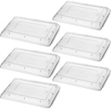 Half Size Sheet Pan Cover 18inch x 13inch (Pack of 6), SnapOn Food Storage Lid, Translucent Polypropylene Bun Pan Cover, BPAFree Reu
