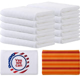 Tatuo Sublimation Blank Towels DIY Microfiber Kitchen Towels 32x12 Inch White Thick Dish Drying Tea Absorbent Soft Polyester for
