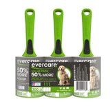 Evercare All Purpose Pet Hair Lint Rollers, 3 Pack, 100 Sheets Each Reusable Sticky Roller for Pet Hair, Cat & Dog Hair Remove