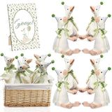 Blueweenly One Silly Goose 1st Birthday Decoration 8 Sets 15.7 Inch Soft Goose Stuffed Animal Birthday Hat with Wood Table Decor