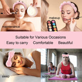 TLUXX 4-Piece Spa Headband & Wristband Set, Reusable Makeup & Skincare Accessories for Face Washing, Preventing Liquid Overflow