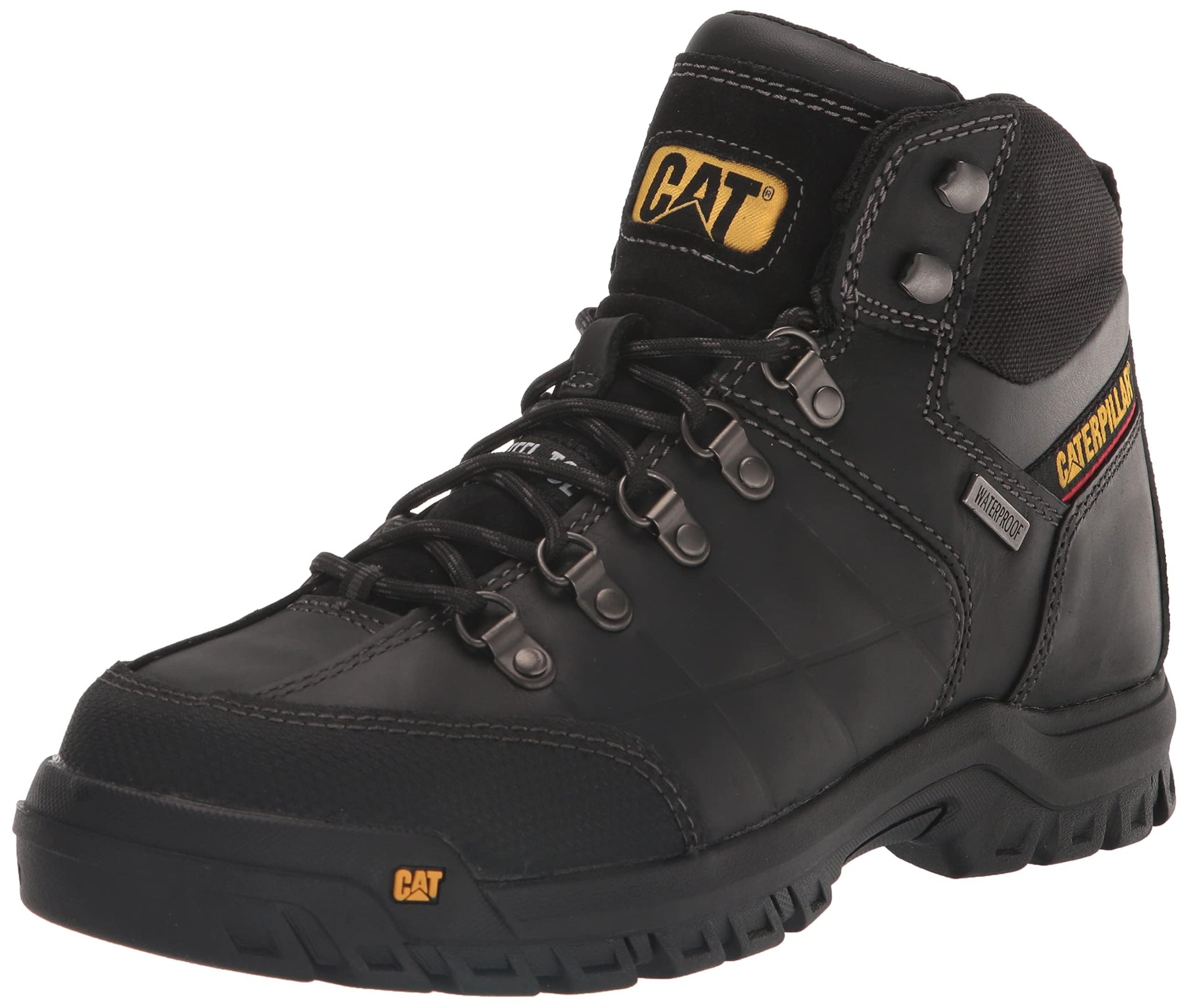 Cat Footwear Men's Threshold Waterproof Steel Toe Work Boot, Black, 10.5