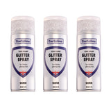 Bartoline Glitter Spray Clear Sealant, Silver, 13.5 oz [3 Pack] - Decorative Glitter Spray with Gloss Finish for Crafts, Wood, M