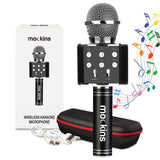 Mockins Black Bluetooth Karaoke Microphone for Kids w/Built in Bluetooth Speaker | Wireless Microphone Karaoke Compatible with i