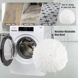 FAMEBIRD 4 Pack Spin Mop Replacement Heads Microfiber Mop Refills Replace Heads Safe for All Hard-surfaced Floors Includes 2 Extra Microfiber