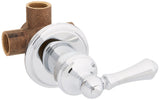 Pfister 01538BC 4Port Diverter Valve with Solid Metal Lever Handle, Polished Chrome