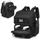 BISKLNDN Tactical Gaming Backpack for PS5, Portable Travel Carrying Case for PS5/PS5 Pro/PS5 Slim/PS4 Console, Multiple Pockets 