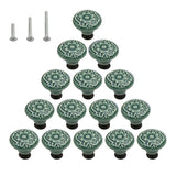 HUAMULAN 15 PCS Cabinet Knobs Glossy Ceramic Dresser Mushroom Table Drawer Rustic Cupboard Pull Furniture DIY Wardrobe Solid Col