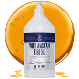 Wild Alaskan Salmon Oil for Dogs with Pollock - 64 oz of Pollock and Salmon Oil, Omega 3, EPA, and DHA - Dogs Skin and Coat Supp