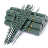 100Pcs 14Gauge Iron Wire Sticks for Flower Stem Making, DIY Artificial Floral Arrangements, Bridal Bouquet Stem Wrapping, Sturdy