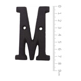 BetLight House Address Letters- 3 Inch High Innovative Wrought Iron Numbers, Vintage Nail on Die Cast Mailbox Letters,Letter M