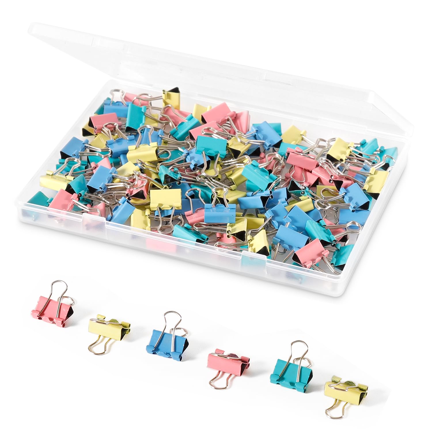 120 Pcs Mini Binder Clips, Smal Paper Clips Colored, 0.6 inch, for Office