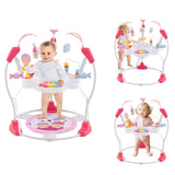 HONEY JOY Baby Bouncer Activity Center, Infant Jumper and Table w/ 360 Rotary Seat, 3 Adjustable Heights, Mat, Music, Lights, So