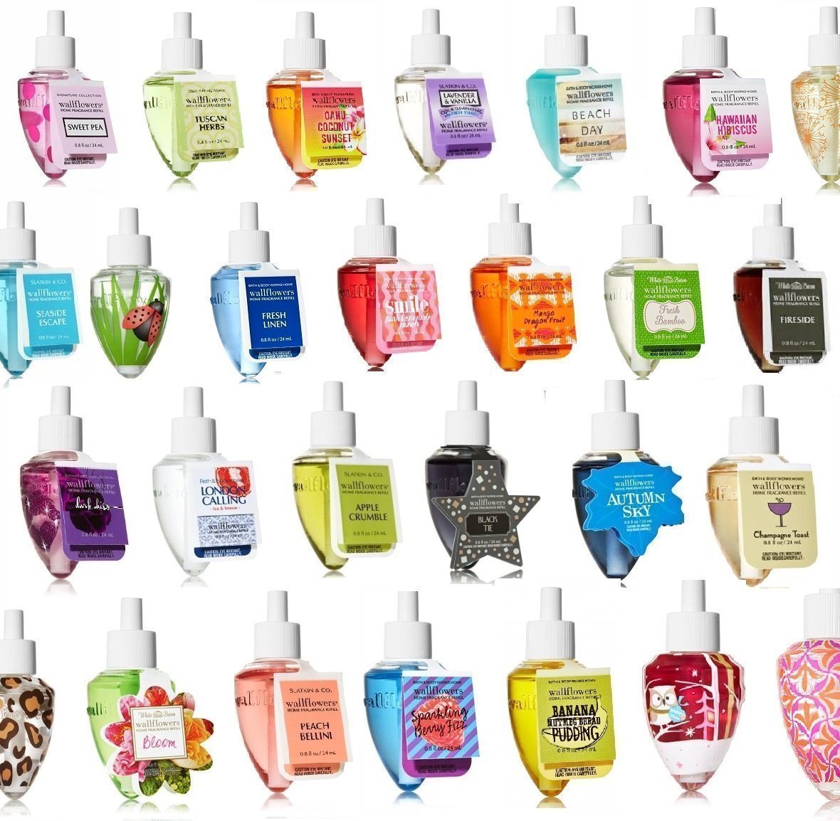 Bath & Body Works - Grab Bag Assorted Bundle Of Six (6) Wallflower Bulbs,Home Fragrance Accessories, Kitchen & Dining Features