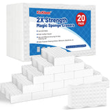 Kickleen 20 Pack Magic Sponges Cleaning Eraser, 2X Density Melamine Sponges