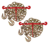 Mytee Products 1/2 Grade 70 Chain and Binder Kit | includes (2) 1/2 5/8 Ratchet Load Binder & (2) 1/2 x 16 G70 Transport 