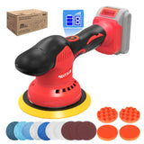 DEVTBLUN Cordless Car Buffer Polisher Compatible with Milwaukee M18 Battery(NO Battery),6 Brushless Buffer Polisher Kit, 8 Varia
