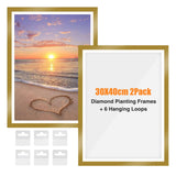 GHHKUD Upgraded 2Pack Diamond Painting Frames, Frames for 30x40cm Diamond Painting Canvas, Magnetic Diamond Art Frame Self-Adhes