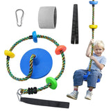 Tree Swing Sets for Backyard Disc Climbing Rope Swing Seat Outdoor Kids Toy