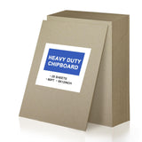 25 Sheets 9 x 12 Inch Book Board Thick Grey Chipboard Sheets 2 mm 80 PT for Book Binding Covers