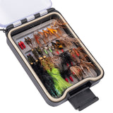 Ansnbo 36 pcs Fly Fishing Flies Kit, Hand Tied Trout Bass Fly Assortment with Fly Box, Dry Wet Nymph Flies Streamers Fly Fishing