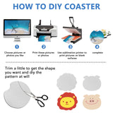 150 PCS Sublimation Blank Car Coasters, 2.75 in Circular Opening Blank Sublimation Coasters for Thermal Sublimation DIY Crafts,