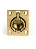 Whitecap Industries S3360BC Flush Pull Ring in Polished Brass, 11/2 x 13/4Inch