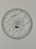 Artesania 360 Degree Protractor Procircle Master Stencil for Making Different Size Circles for Mandala Art and Engineering Work
