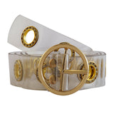 Trysco Stone Buckle,Transparent Clear Pvc Waist Belt Waistband For Girls &Women (Width 28Mm) (Waist 2224)