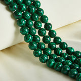 45pcs 8mm Natural Malachite Beads Gemstone Beads Round Loose Beads for Jewelry Making