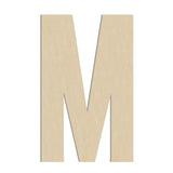 HILAZA 17 Inch Large Wooden Letter M, 1/4 in Thick Big Wood Letter for Wall Decor Crafts