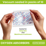 400cc Oxygen Absorbers for Food Storage 100 Pack - Sealed Packs of 10 for Freshness - Ideal for Mylar Bags, Mason Jars, and Free