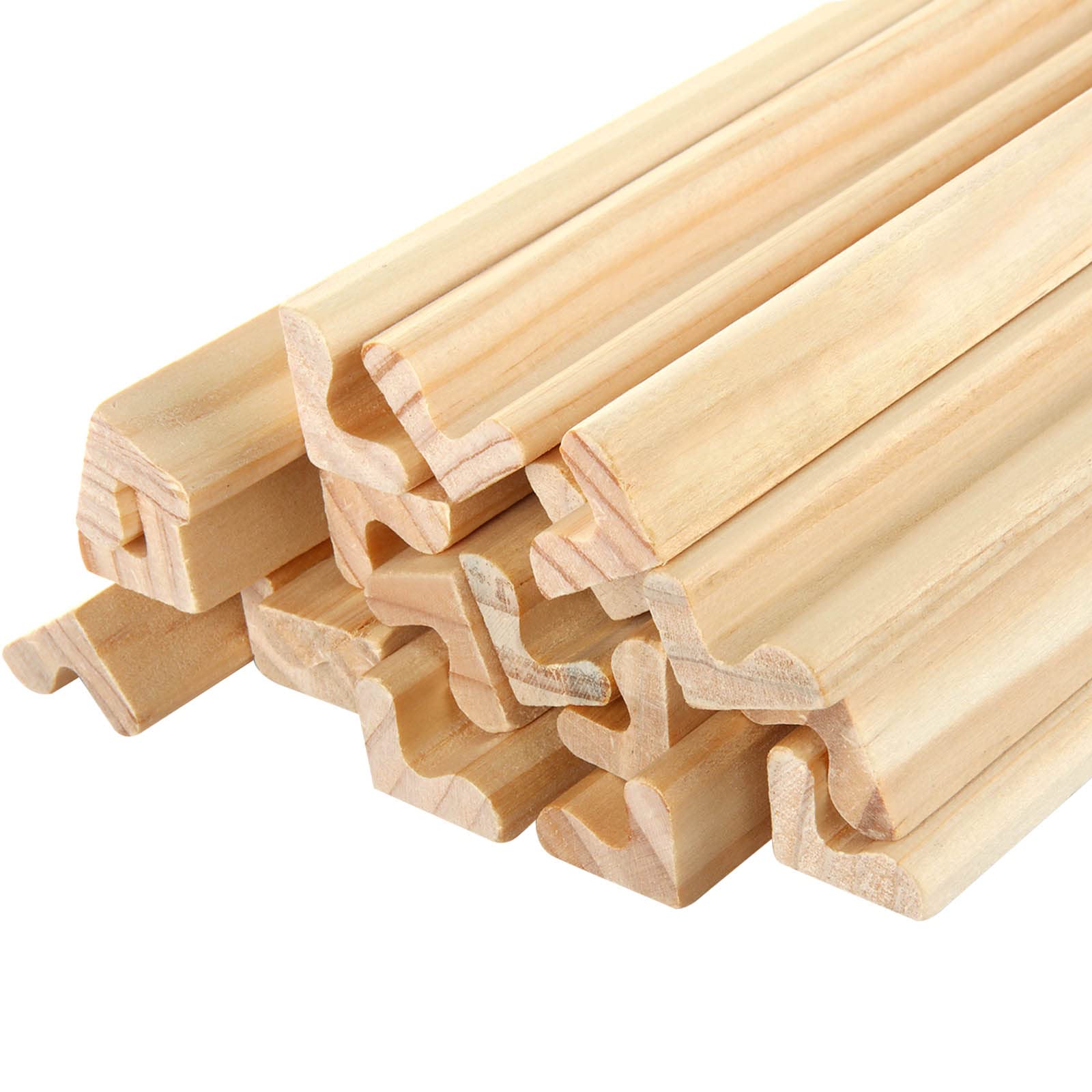 RHBLME 20 Pack Wooden Scrabble Tile Holders, Letter Replacement Racks Word Tray for Crafts, Game Stands, Mexican Train, Mahjong,