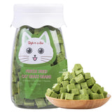 Dylan's cabin Cat Grass Teething Cube Treats - Natural Freeze Dried Edible Cat Chew Toy for Teeth Cleaning and Hairball Removal(