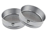 Blue Earth Stainless Steel Atta Chalni/Channi/Flour Sieves (Silver Pack of 2