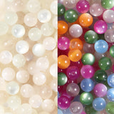 50Pcs UV Resin Beads 10mm Cat's Eye Sensitive Color Changing Bead Sunlight Beads Magic Bead for DIY Bracelet Necklace Key Chain 