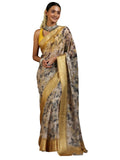 Libas Women'S Poly Chiffon Saree (16167_Beige)
