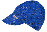 Comeaux Caps Reversible Welding Cap Blue Bandana Size 7 3/4