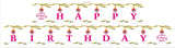 Funcart Construction Quarantine Pink & White Happy Birthday Banner